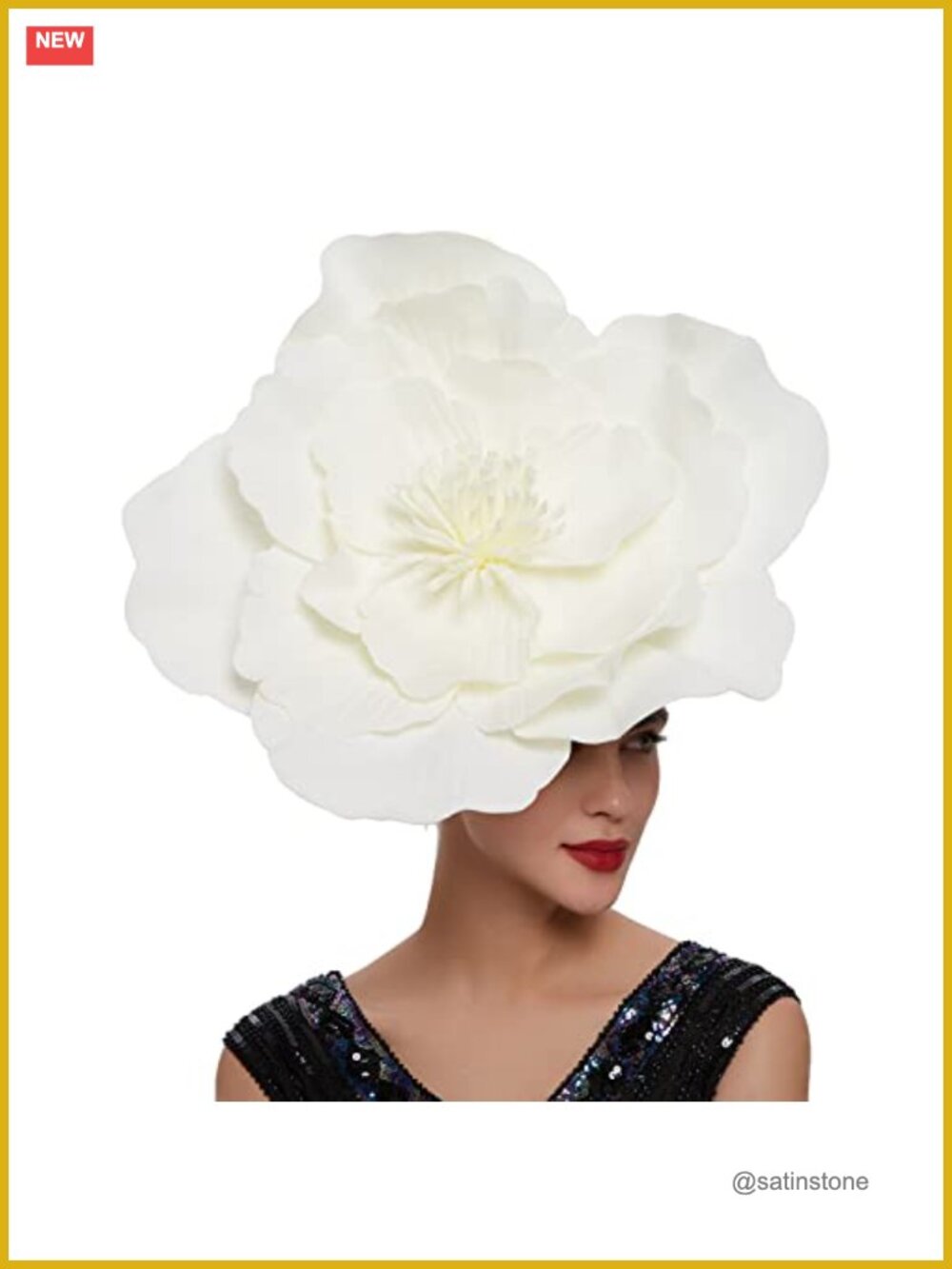 Large EVA Flower Fascinator Derby Hat with Headband Clip